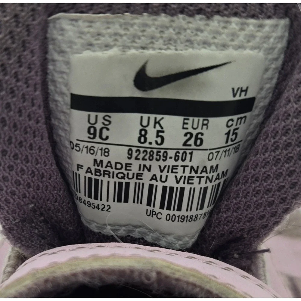 Nike Downshifter 8 Toddler Purple Athletic shoes Size 9C Sneakers 922859-601